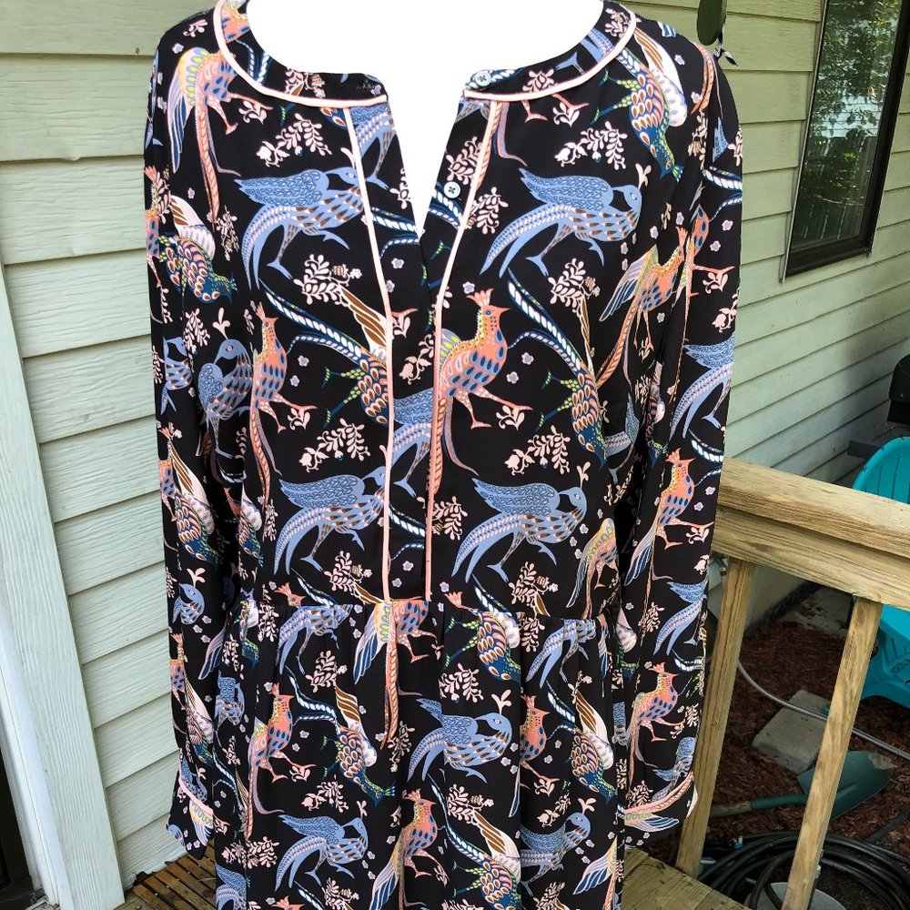 LOFT Bird Print Dress NWT